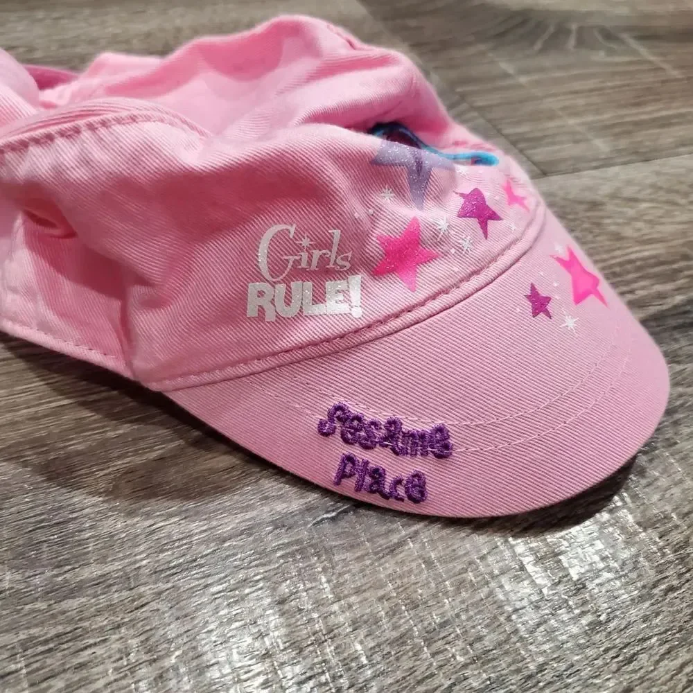 Girls Sesame Street Place Size YOUTH Baby Pink Kids Hat